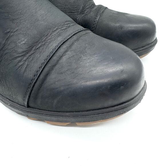 Sorel Evie Pull-On Wedge Bootie Black Leather/Suede Size 9.5 Outdoor Gorpcore - Picture 4 of 12